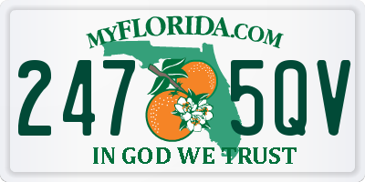 FL license plate 2475QV