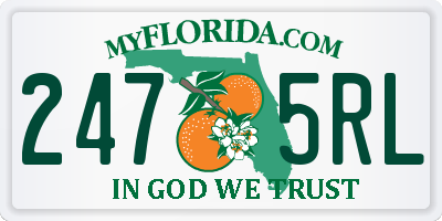 FL license plate 2475RL