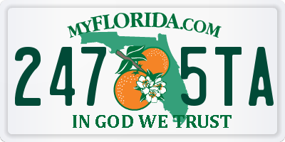 FL license plate 2475TA
