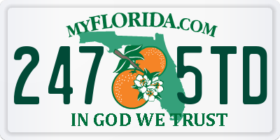 FL license plate 2475TD