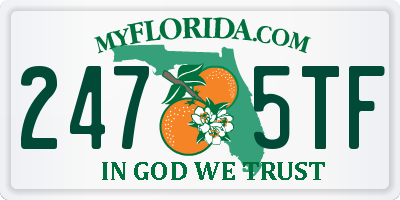 FL license plate 2475TF