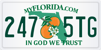 FL license plate 2475TG