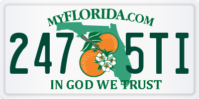 FL license plate 2475TI