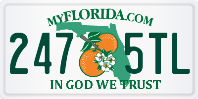 FL license plate 2475TL