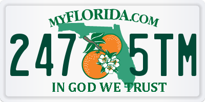 FL license plate 2475TM