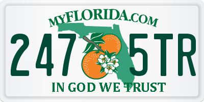 FL license plate 2475TR