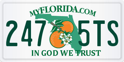 FL license plate 2475TS