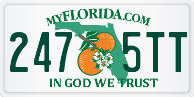 FL license plate 2475TT