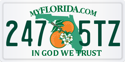 FL license plate 2475TZ