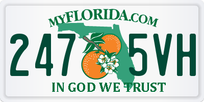 FL license plate 2475VH