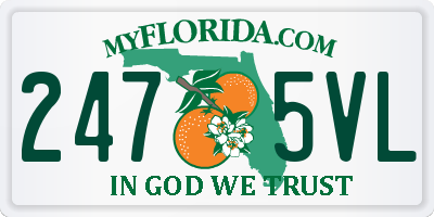 FL license plate 2475VL