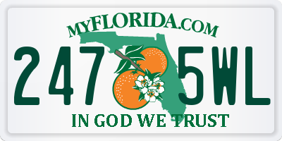 FL license plate 2475WL