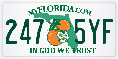 FL license plate 2475YF