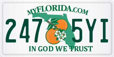FL license plate 2475YI