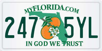 FL license plate 2475YL