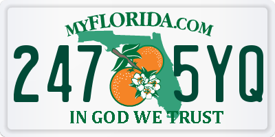 FL license plate 2475YQ
