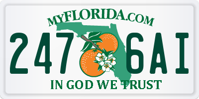 FL license plate 2476AI