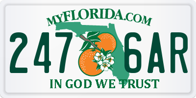 FL license plate 2476AR