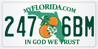 FL license plate 2476BM