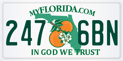 FL license plate 2476BN