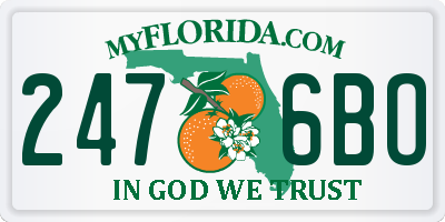 FL license plate 2476BO