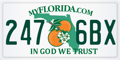 FL license plate 2476BX
