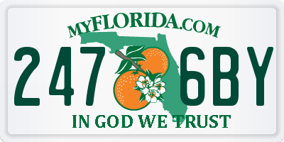 FL license plate 2476BY