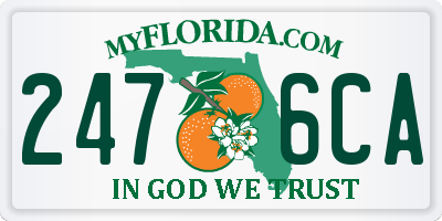 FL license plate 2476CA