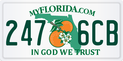 FL license plate 2476CB
