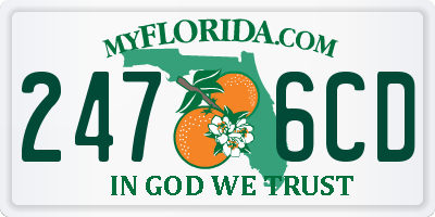 FL license plate 2476CD