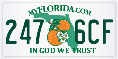 FL license plate 2476CF