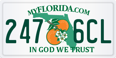 FL license plate 2476CL