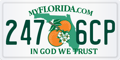FL license plate 2476CP