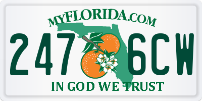 FL license plate 2476CW