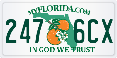 FL license plate 2476CX