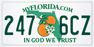 FL license plate 2476CZ