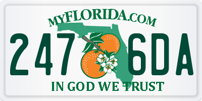 FL license plate 2476DA