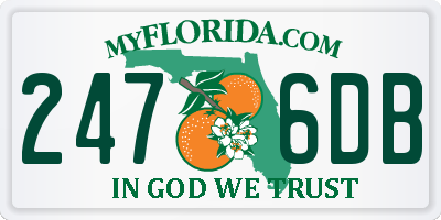 FL license plate 2476DB