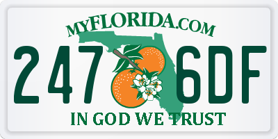 FL license plate 2476DF