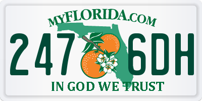 FL license plate 2476DH