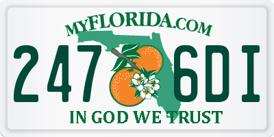 FL license plate 2476DI