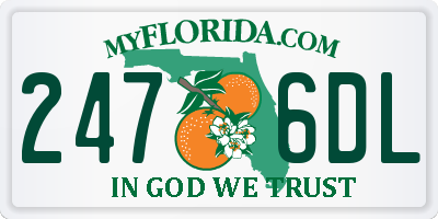 FL license plate 2476DL