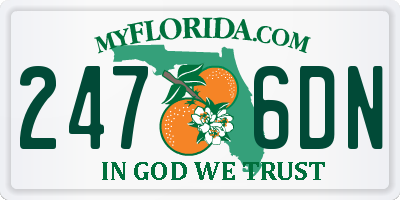 FL license plate 2476DN