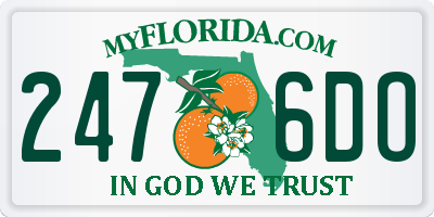 FL license plate 2476DO