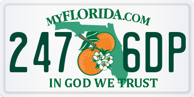 FL license plate 2476DP