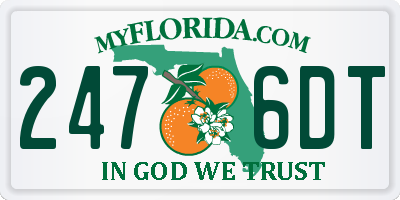 FL license plate 2476DT