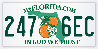 FL license plate 2476EC