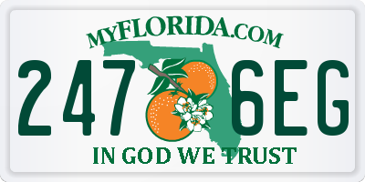 FL license plate 2476EG