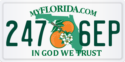 FL license plate 2476EP