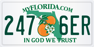 FL license plate 2476ER